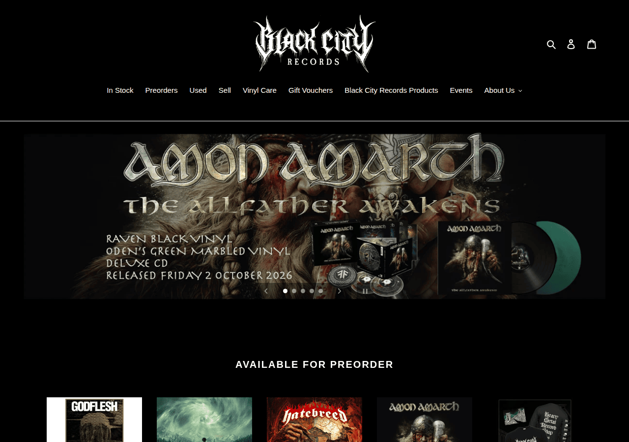 Screenshot of blackcityrecords.co.uk