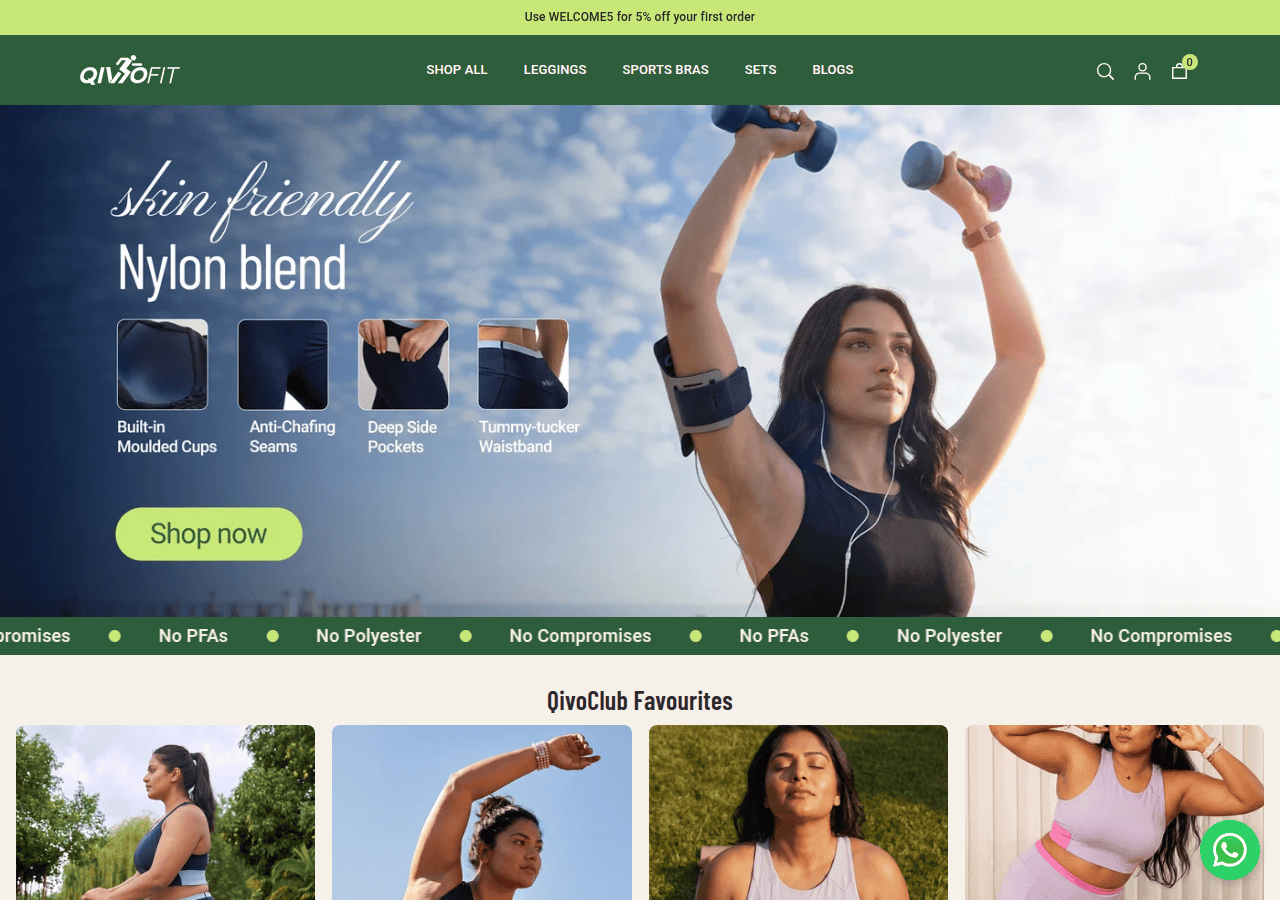 Screenshot of qivofit.com