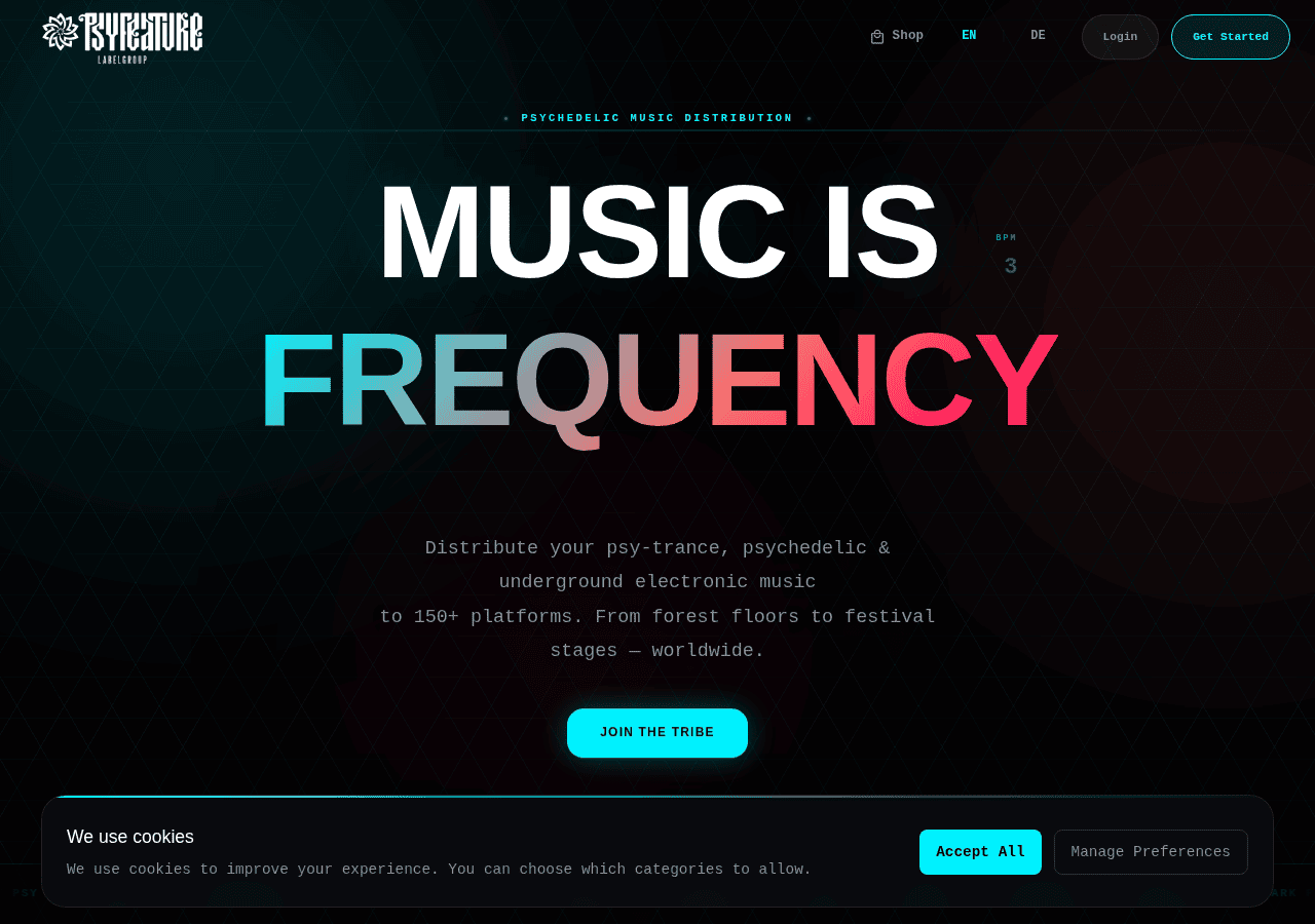 Screenshot of psyfeature.com