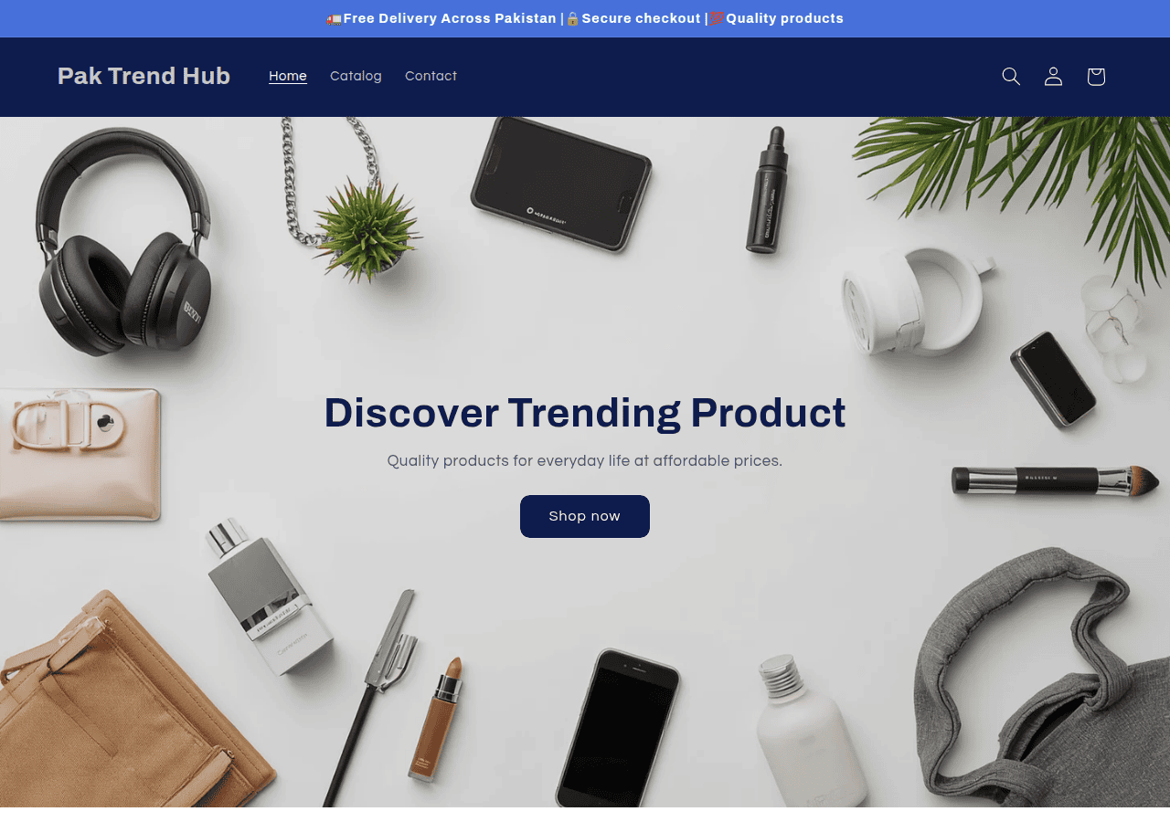 Screenshot of paktrendhub.store