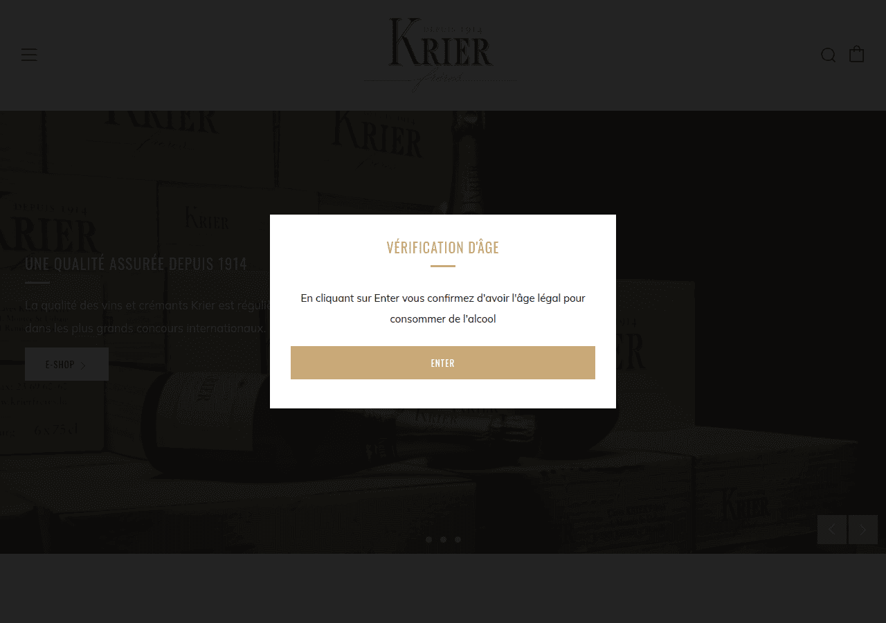 Screenshot of krierfreres.lu