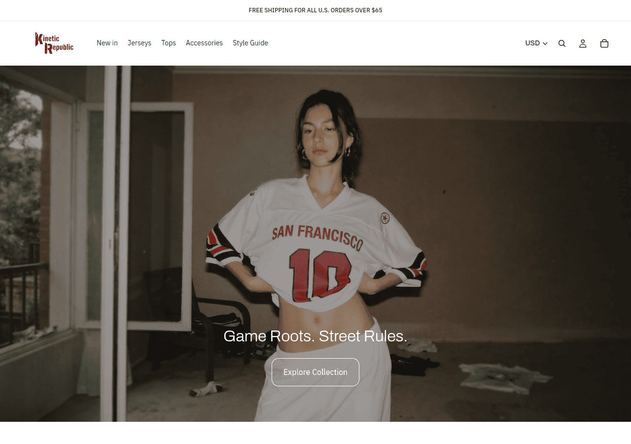 Screenshot of kineticrepublic.com