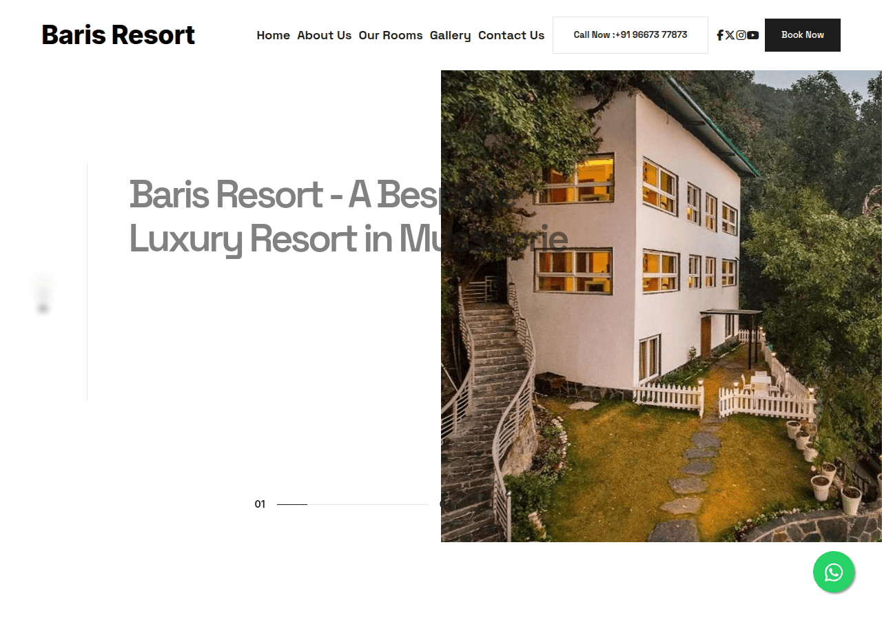 Screenshot of barisresortmussoorie.com