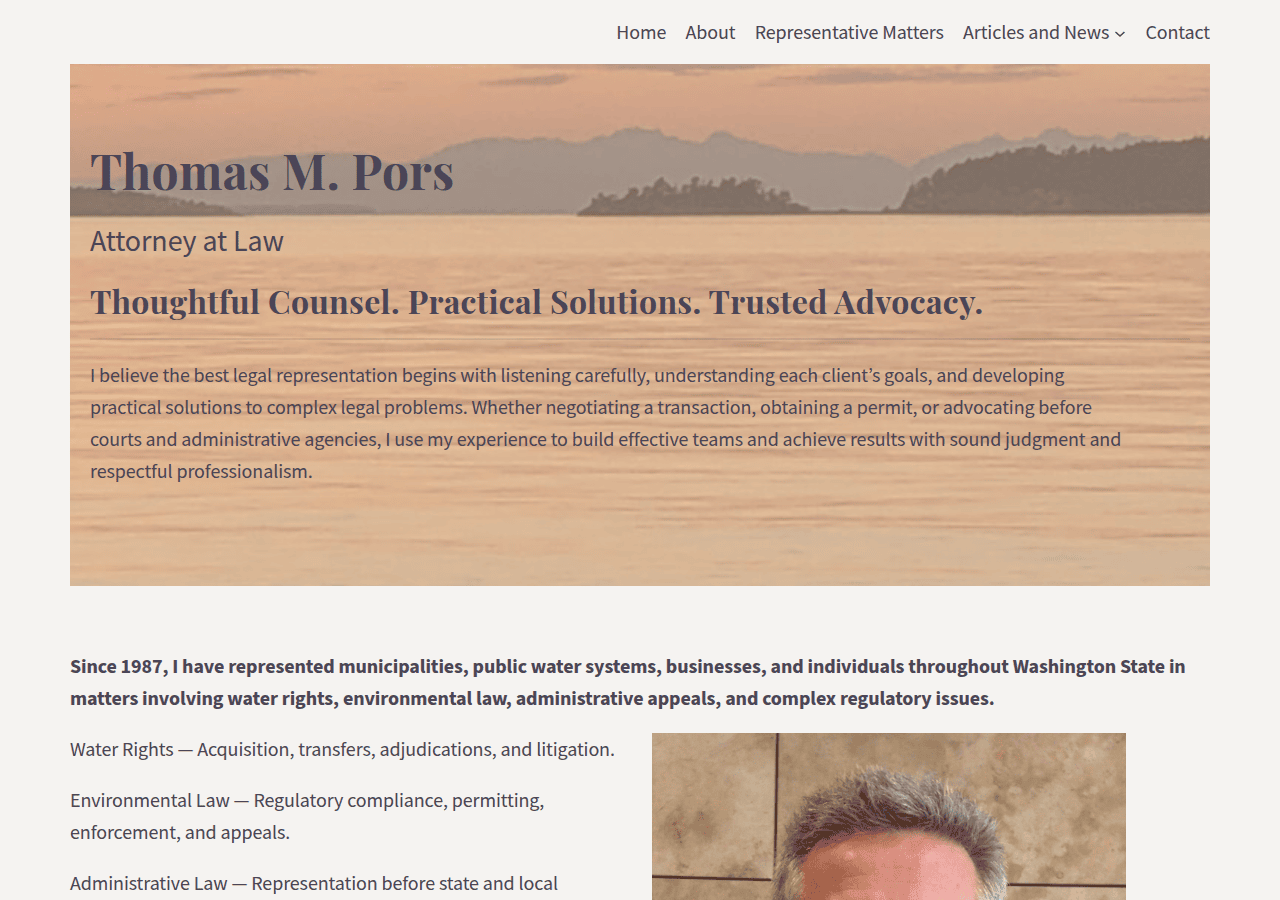 Screenshot of porslaw.com