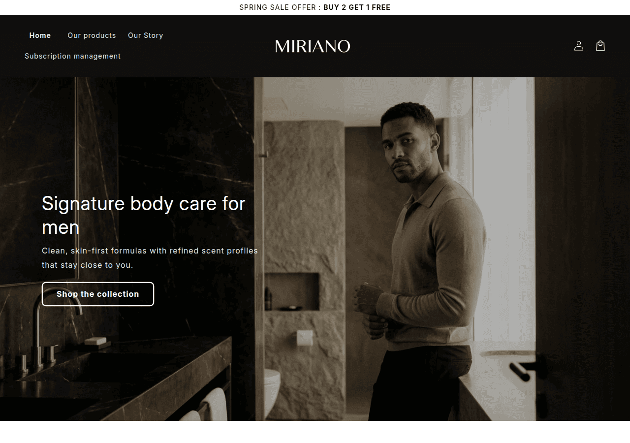 Screenshot of miriano.com