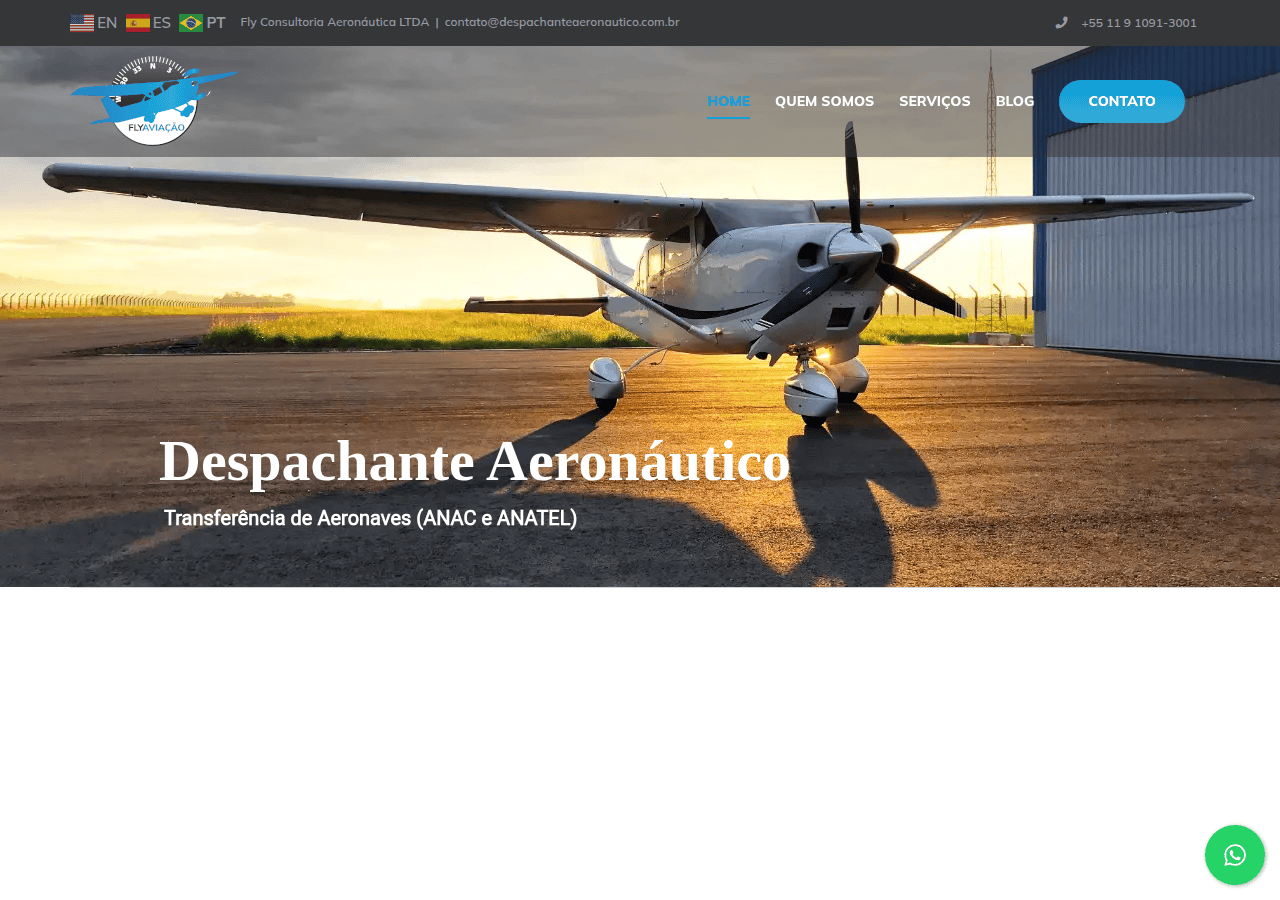 Screenshot of despachanteaeronautico.com.br