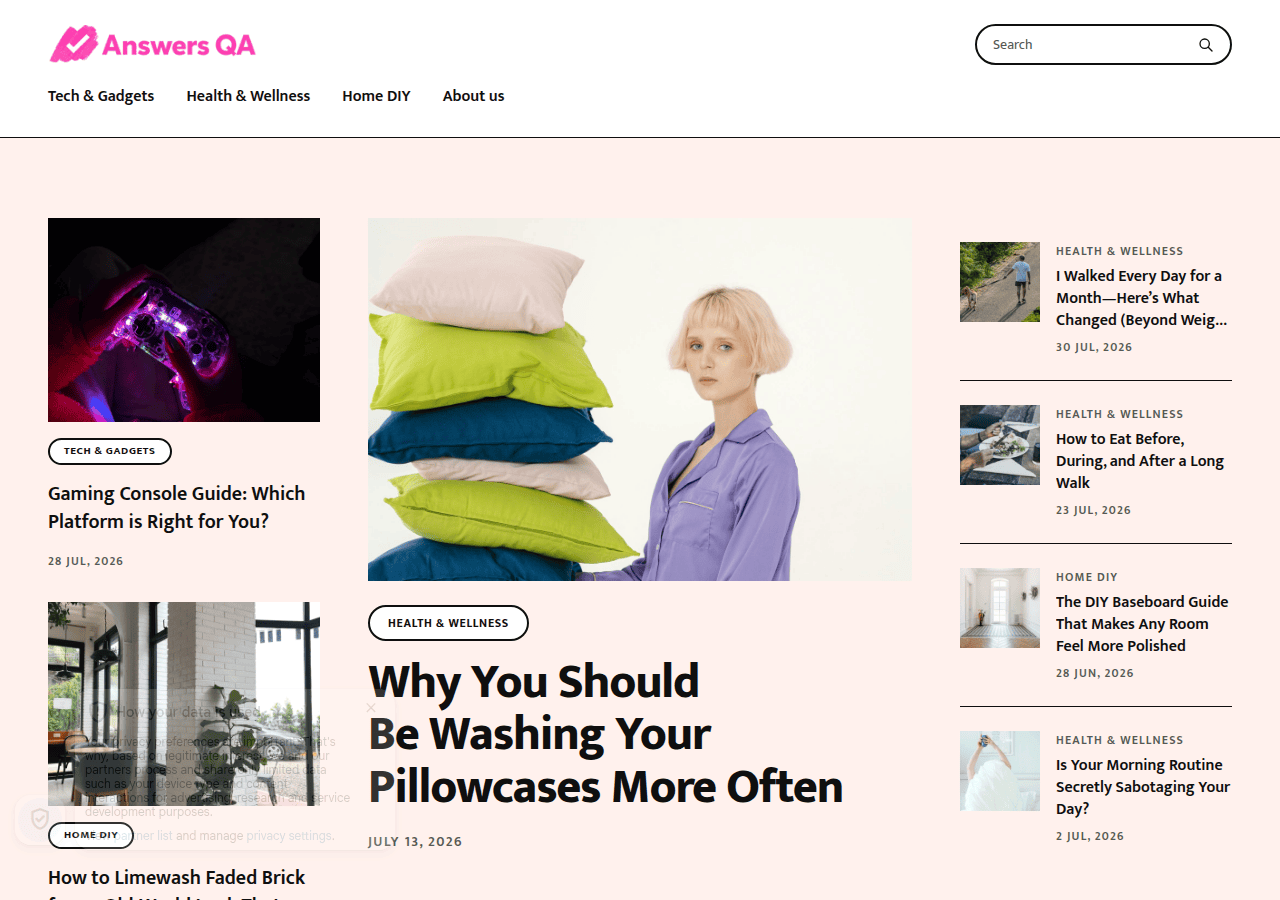 Screenshot of answersqa.com