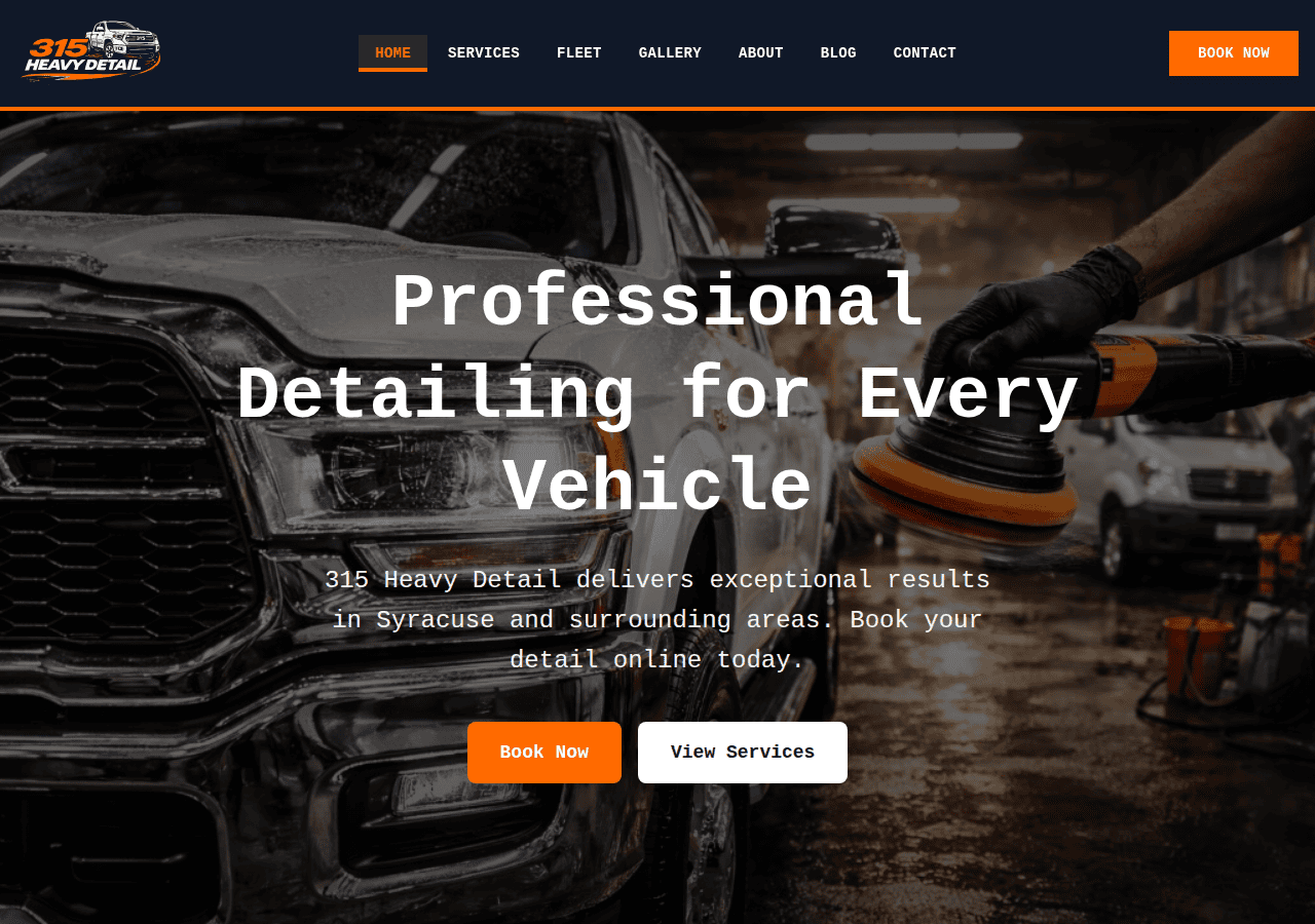 Screenshot of 315heavydetail.com