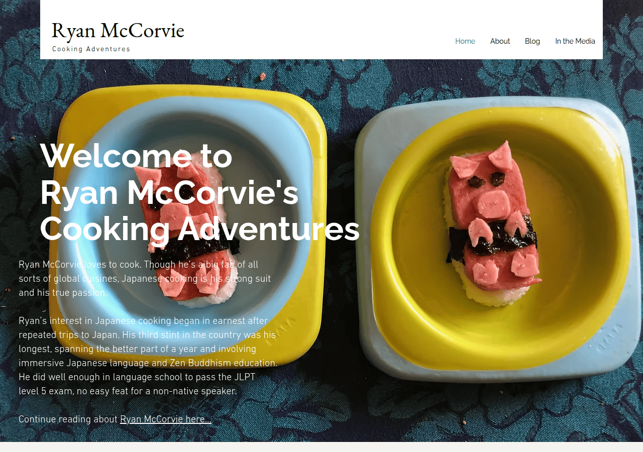 Screenshot of ryanmccorvie.com