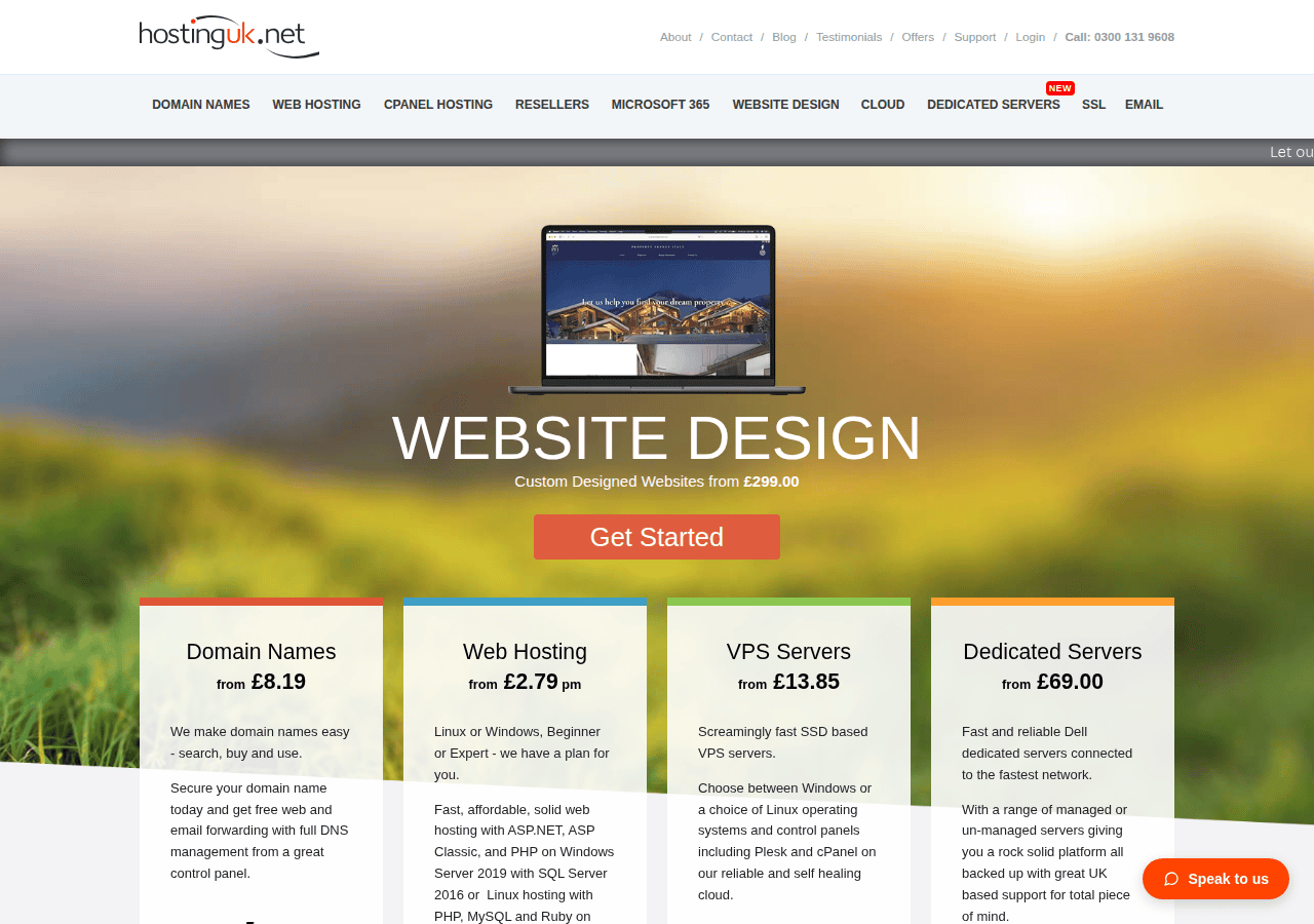 Screenshot of hostinguk.net