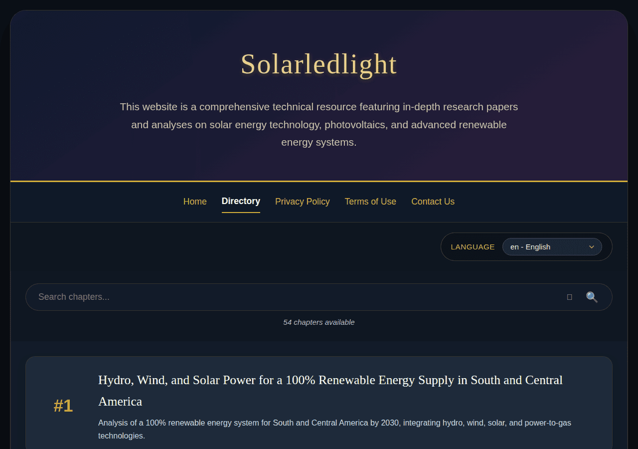 Screenshot of solarledlight.org