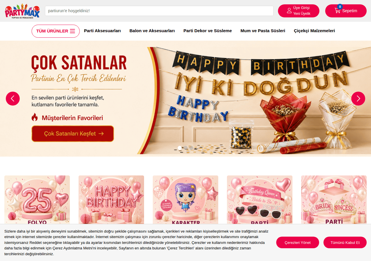 Screenshot of partiurun.com