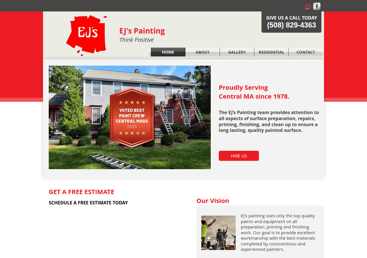 Screenshot of ejpainting.com