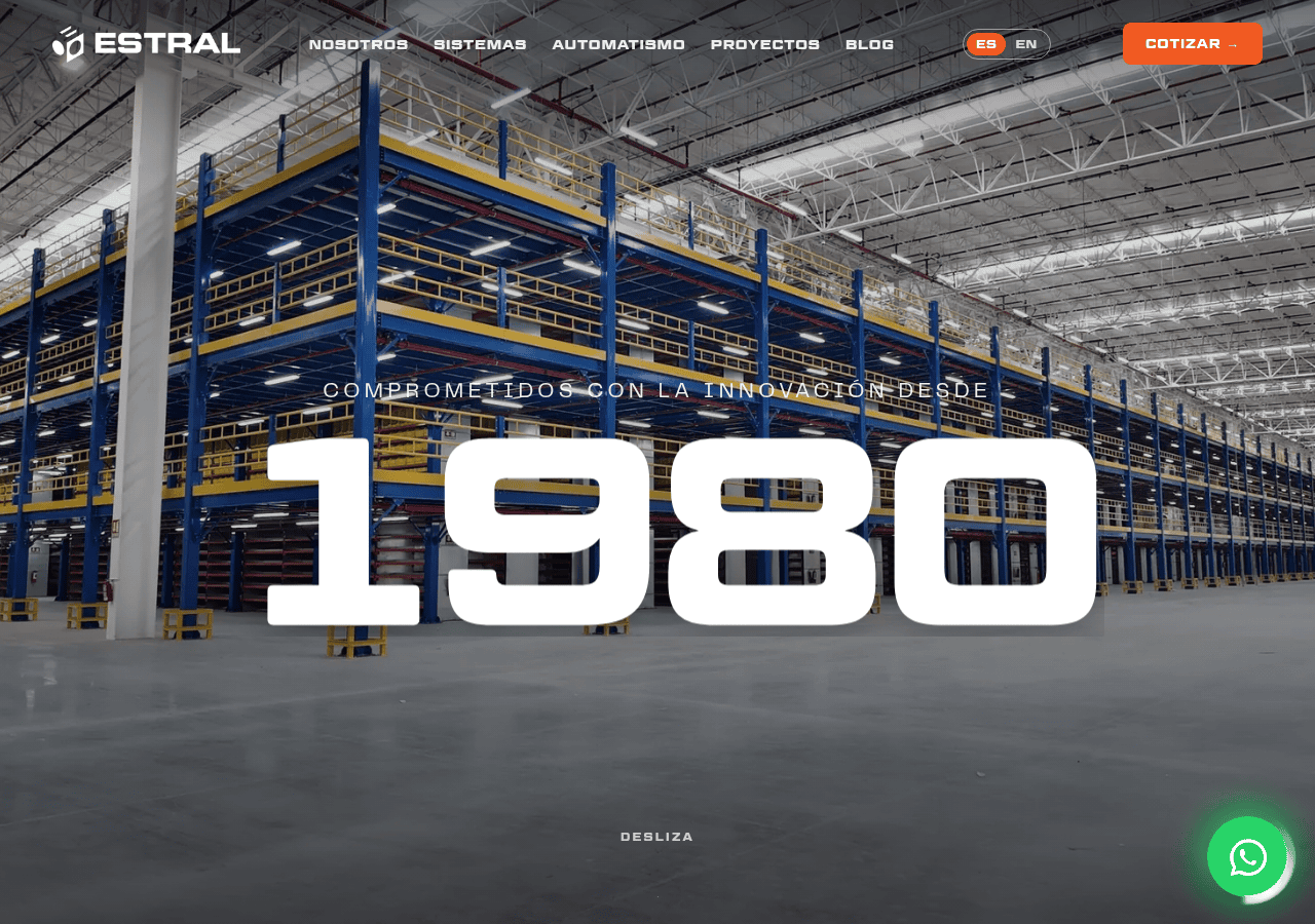 Screenshot of estral.com.mx