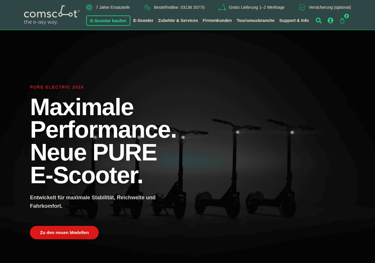 Screenshot of comscoot.com