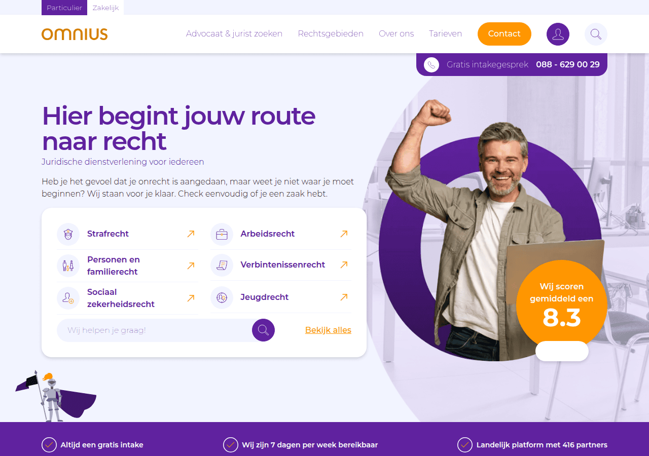 Screenshot of omnius.nl