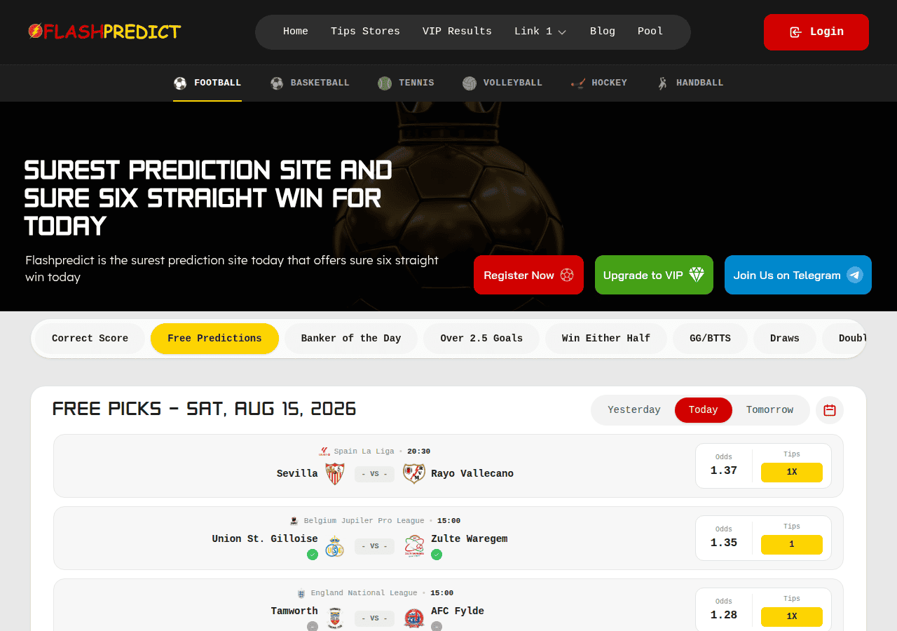 Screenshot of flashpredict.com