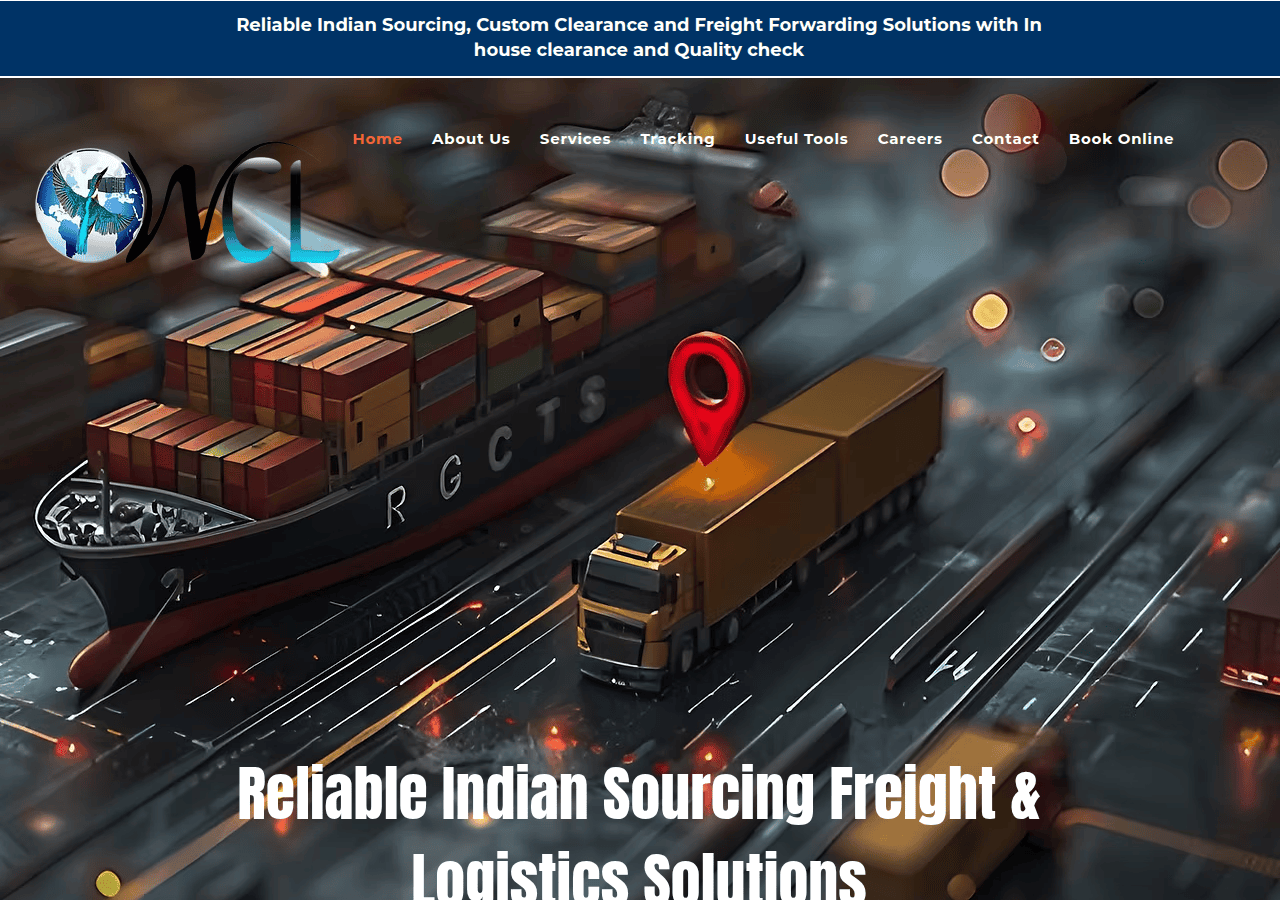 Screenshot of worldcargologistics.in
