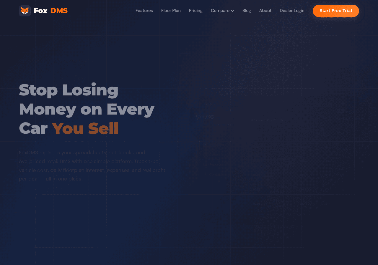 Screenshot of foxdms.com