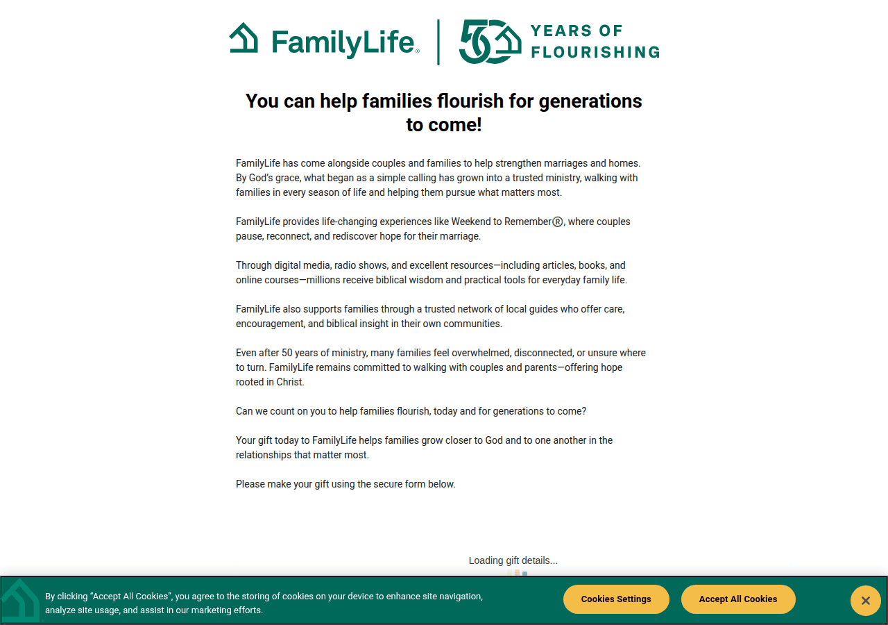 Screenshot of familylife.com