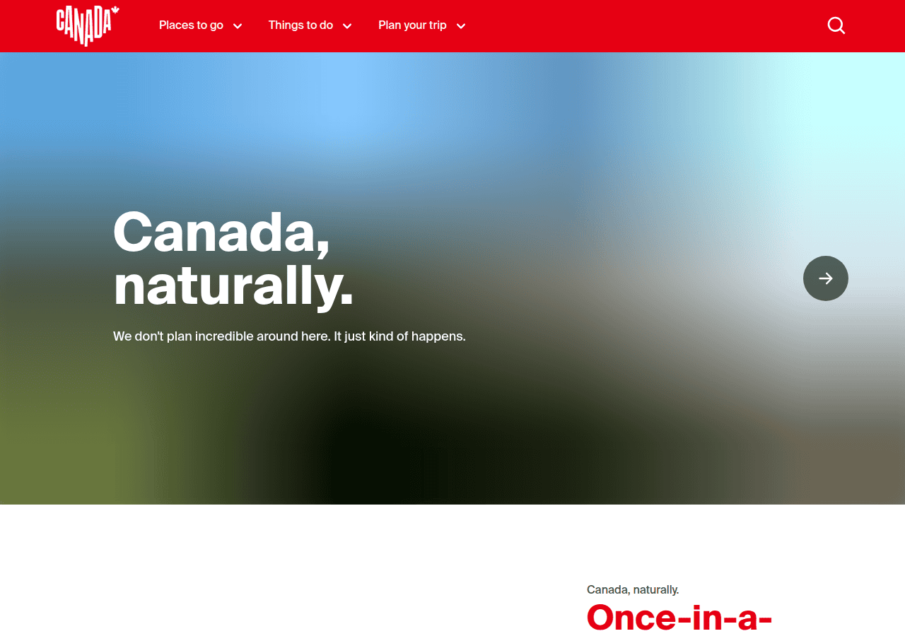 Screenshot of destinationcanada.com