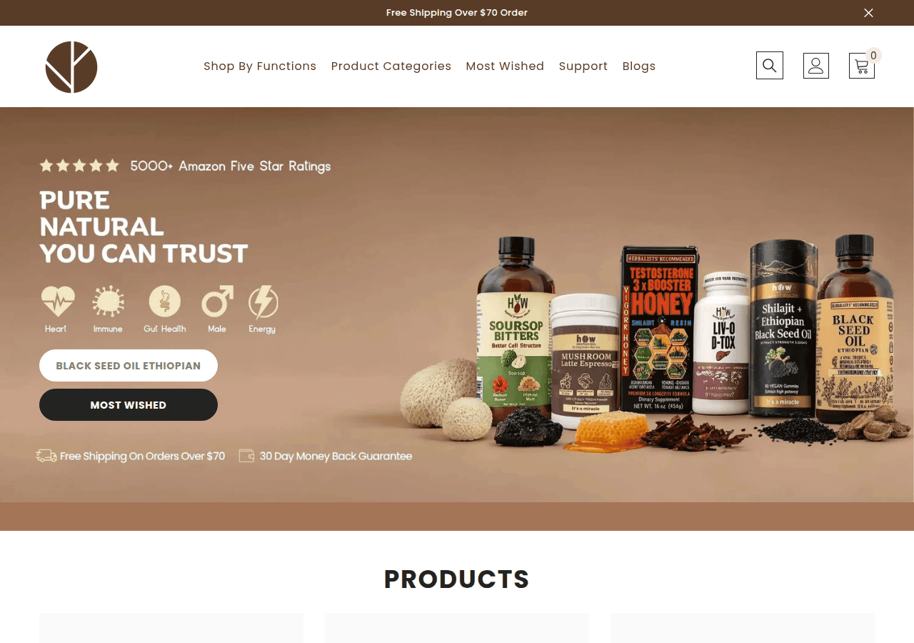 Screenshot of herbalorganicworks.com