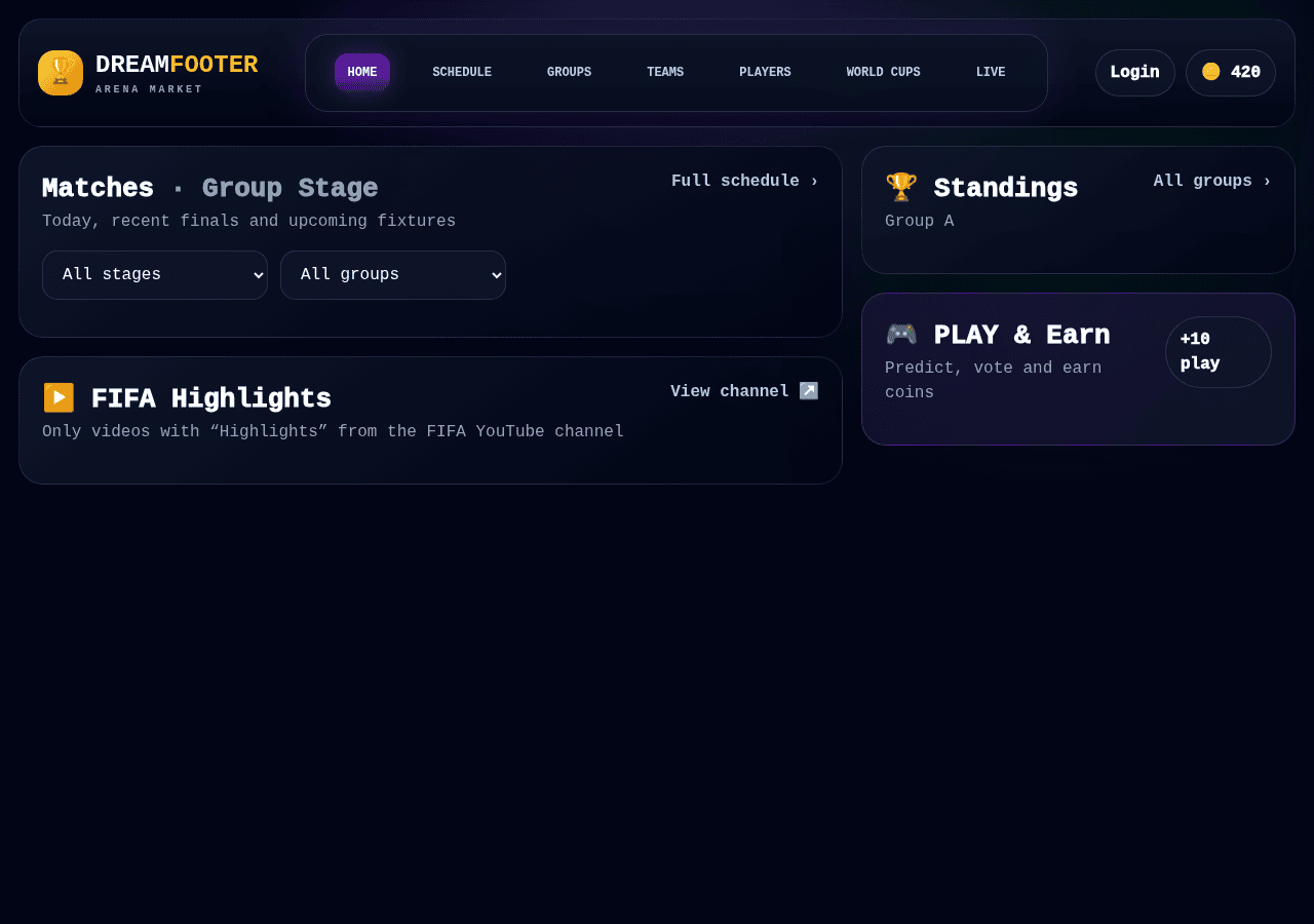 Screenshot of dreamfooter.com