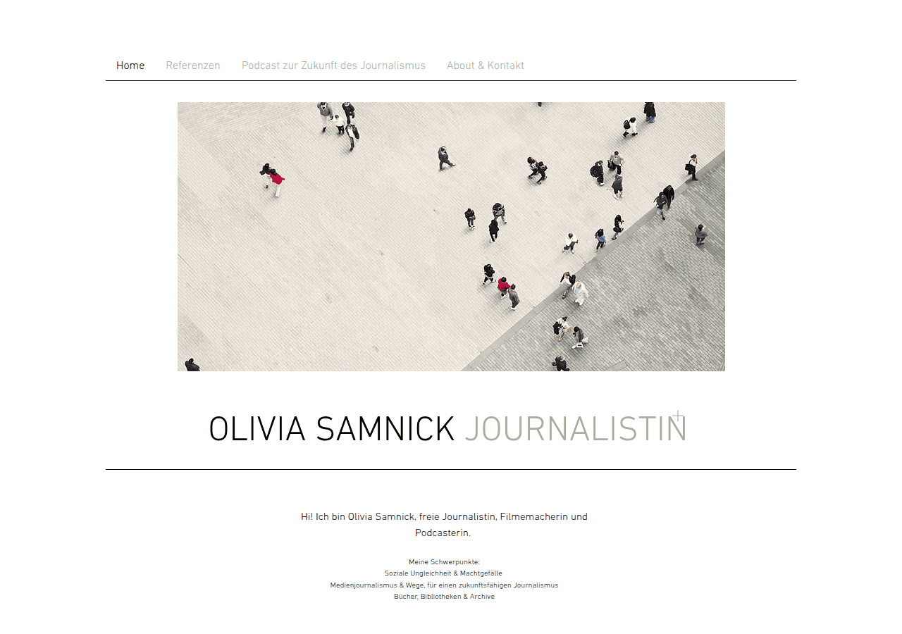 Screenshot of oliviasamnick.com