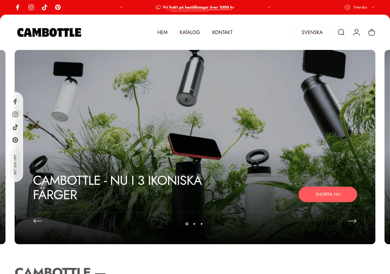 Screenshot of cambottle.com