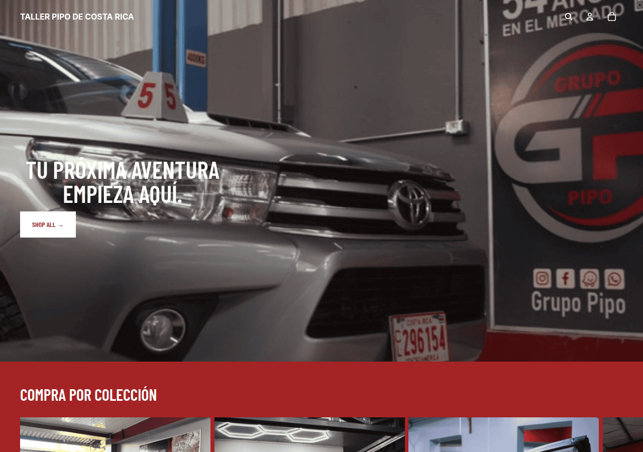 Screenshot of grupopipocr.com
