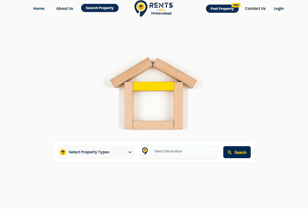 Screenshot of rentsinhyderabad.com
