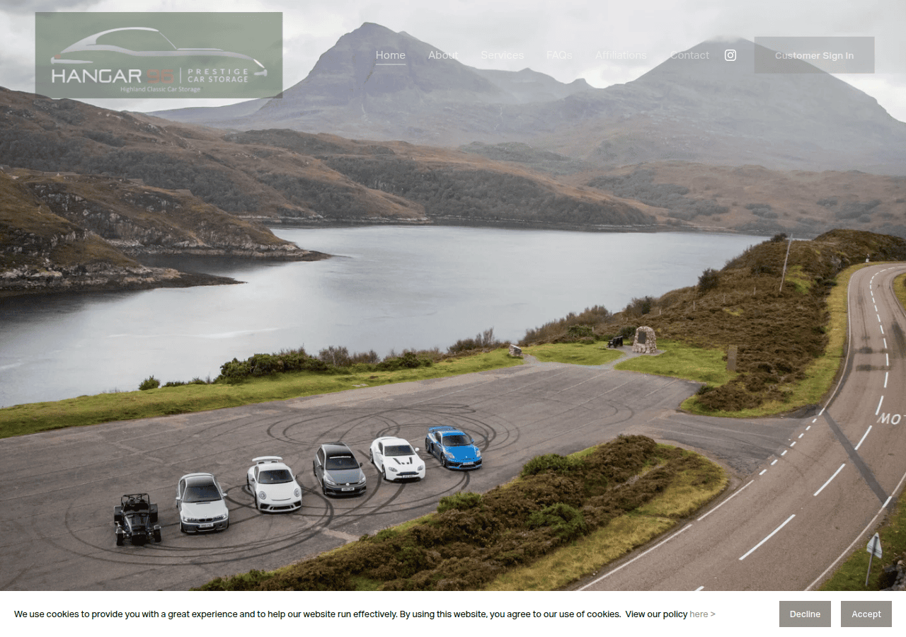 Screenshot of hangar96.co.uk
