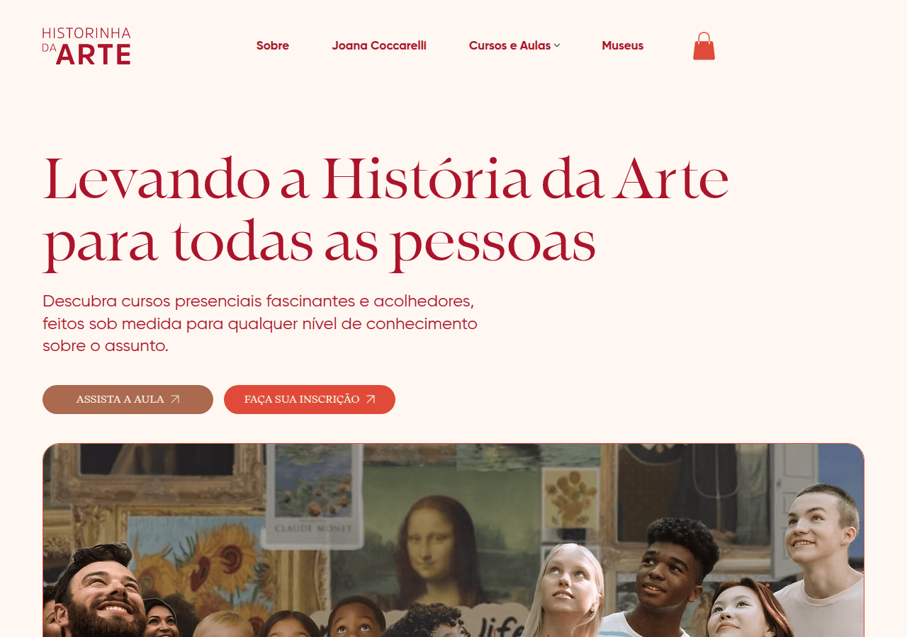 Screenshot of historinhadaarte.com.br