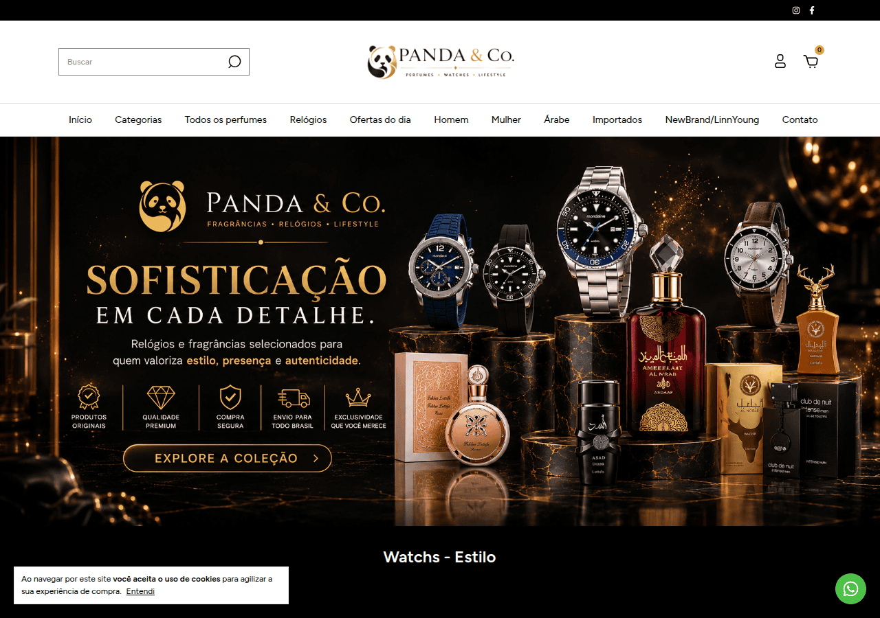 Screenshot of pandaoficial.com.br