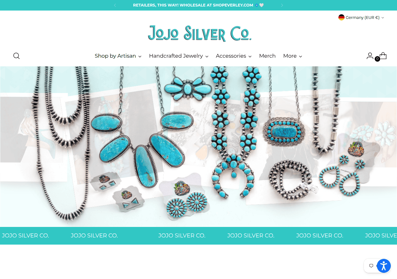 Screenshot of jojosilverco.com