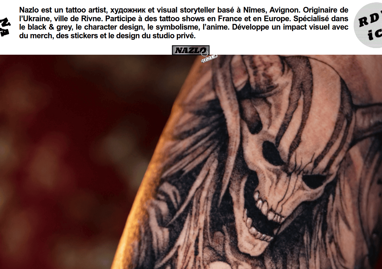 Screenshot of nazlotattoo.com