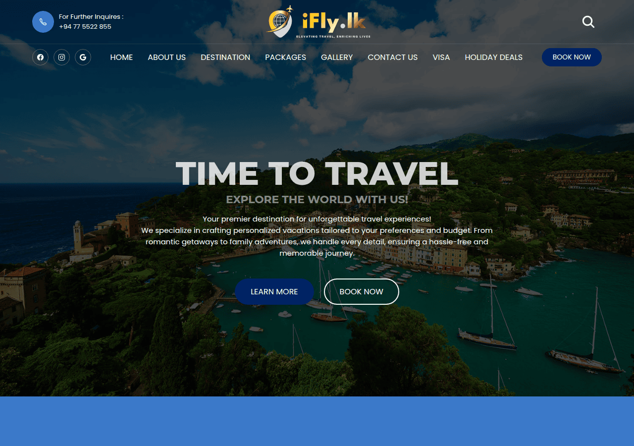 Screenshot of ifly.lk