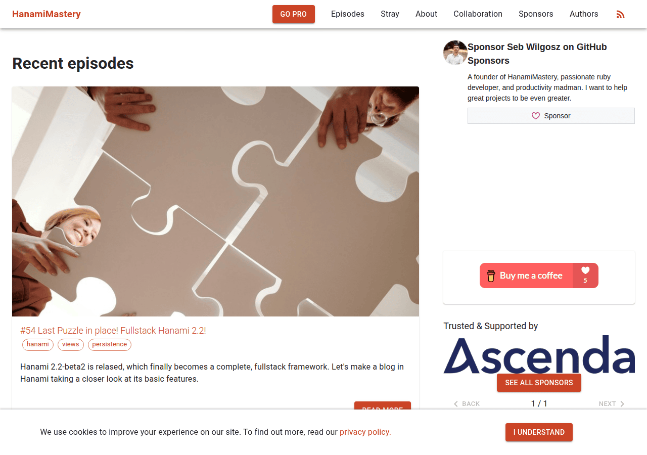 Screenshot of hanamimastery.com