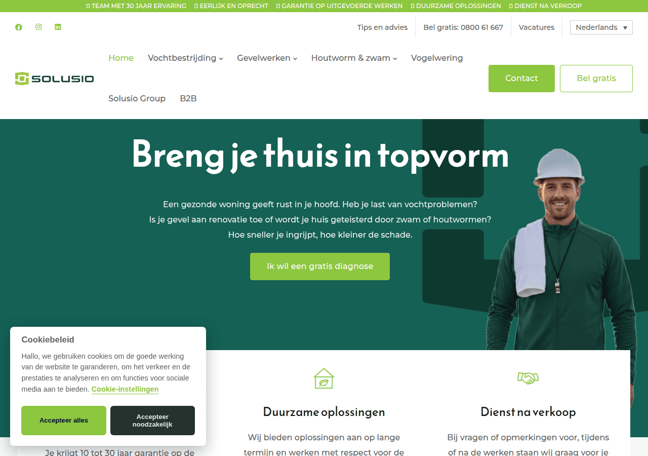 Screenshot of solusio.be
