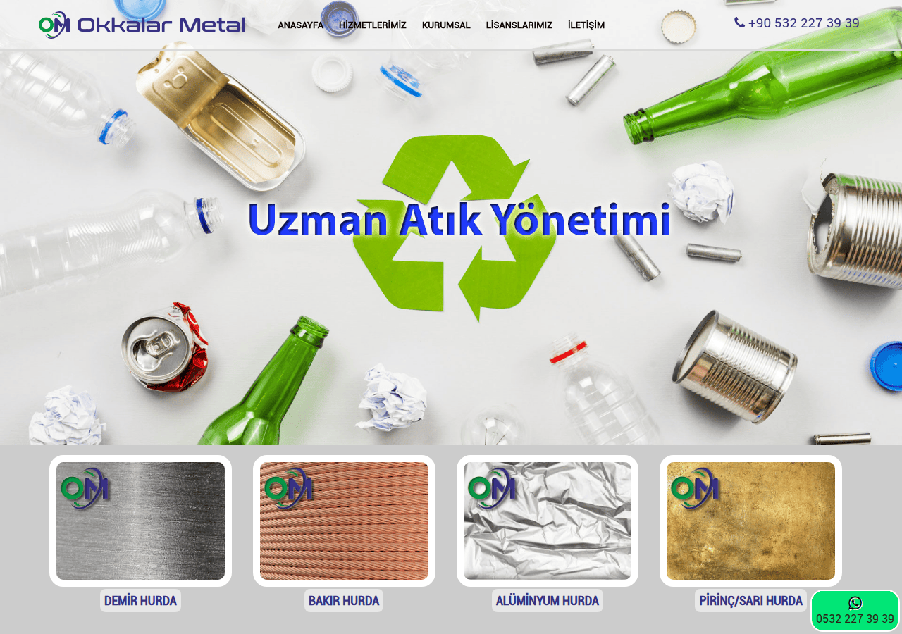 Screenshot of okkalarmetal.com.tr