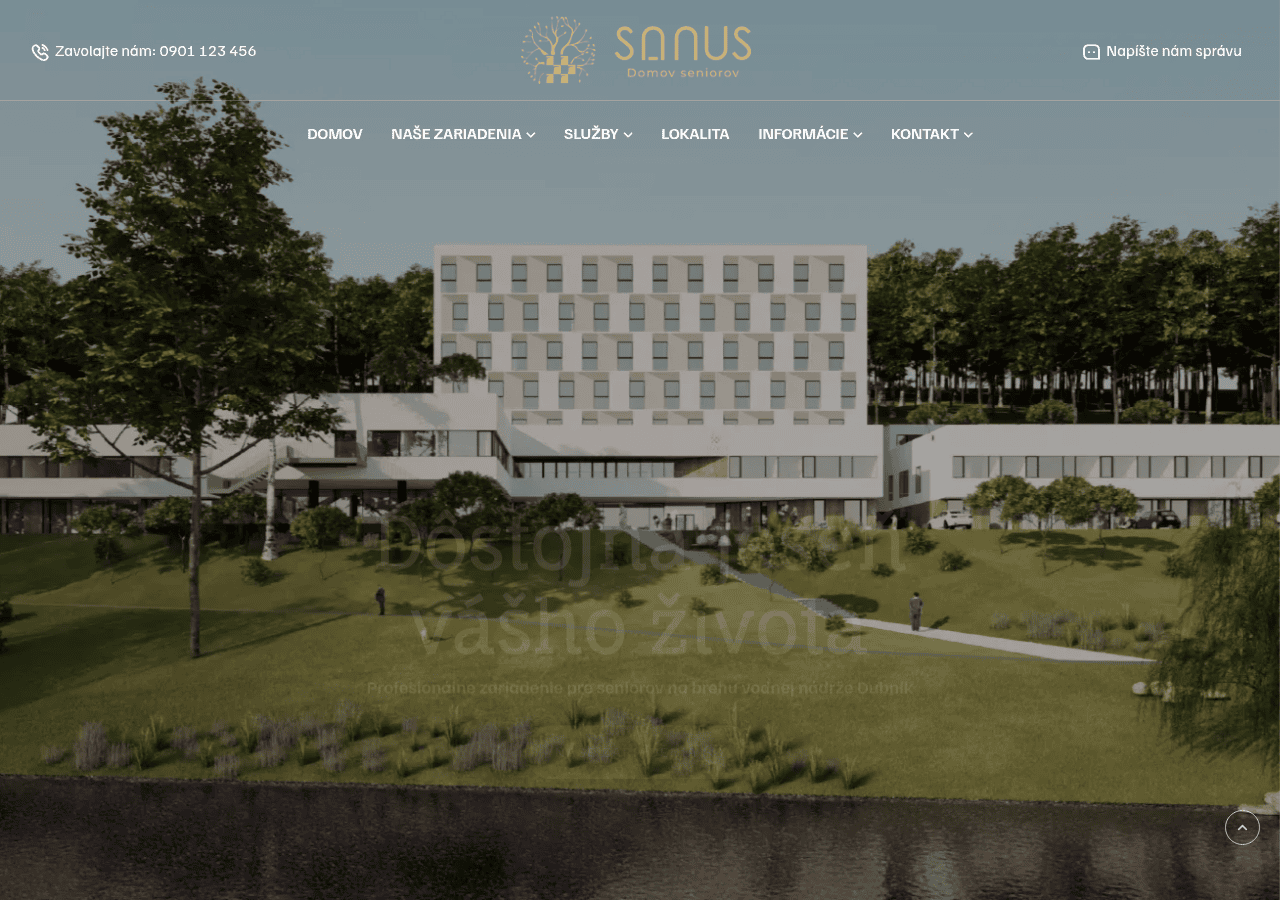 Screenshot of seniorhousesanus.sk