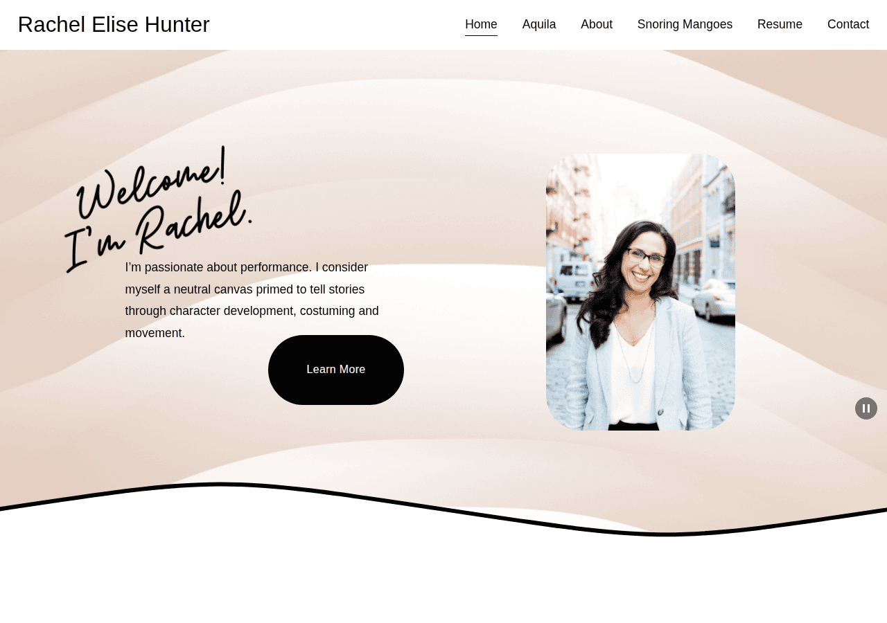 Screenshot of rachelelisehunter.com