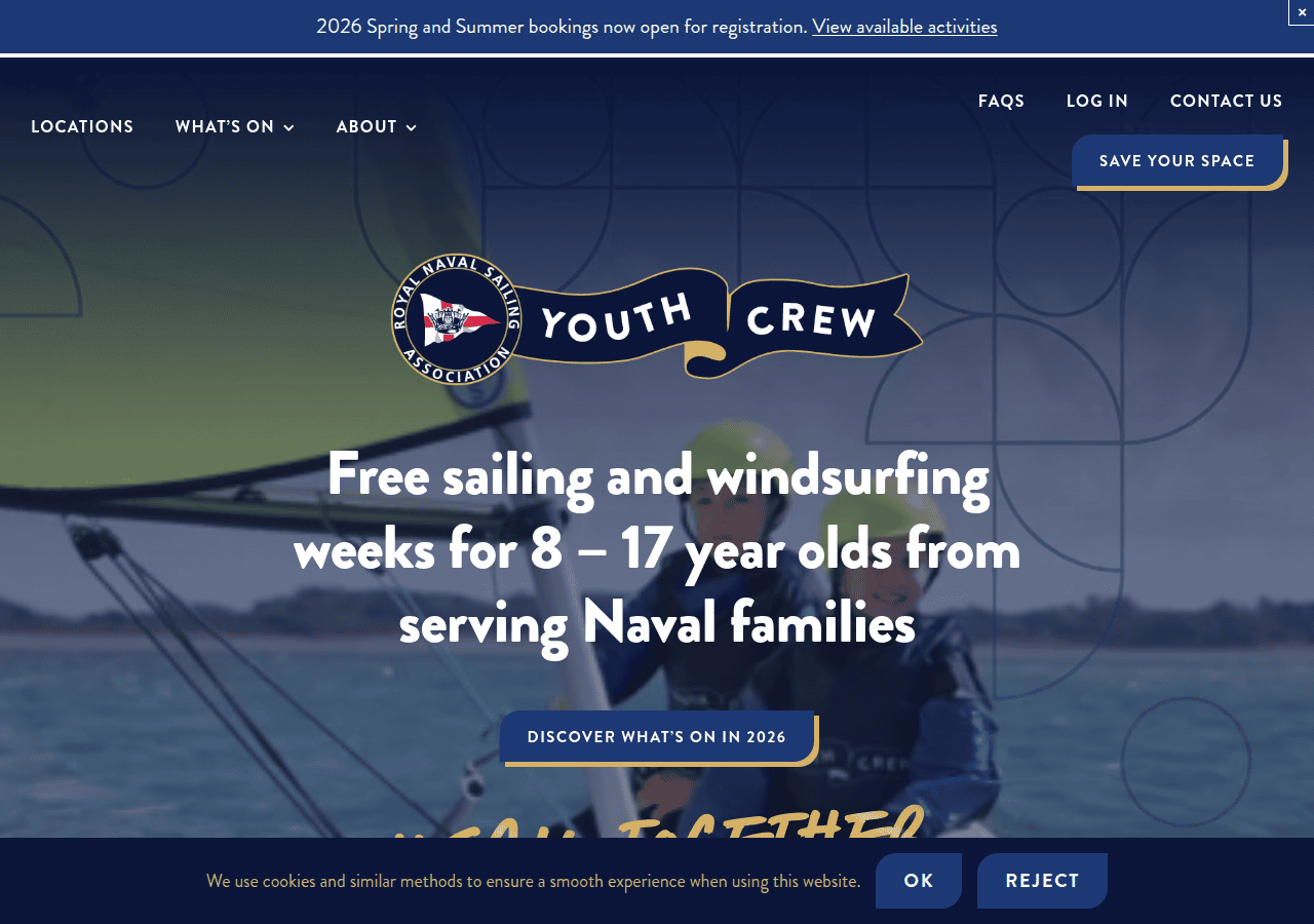 Screenshot of rnsayouthcrew.org.uk