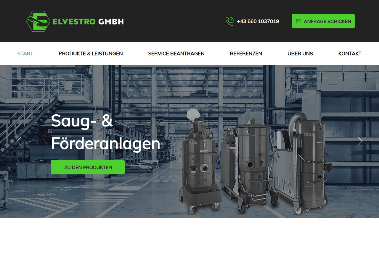 Screenshot of elvestro.at