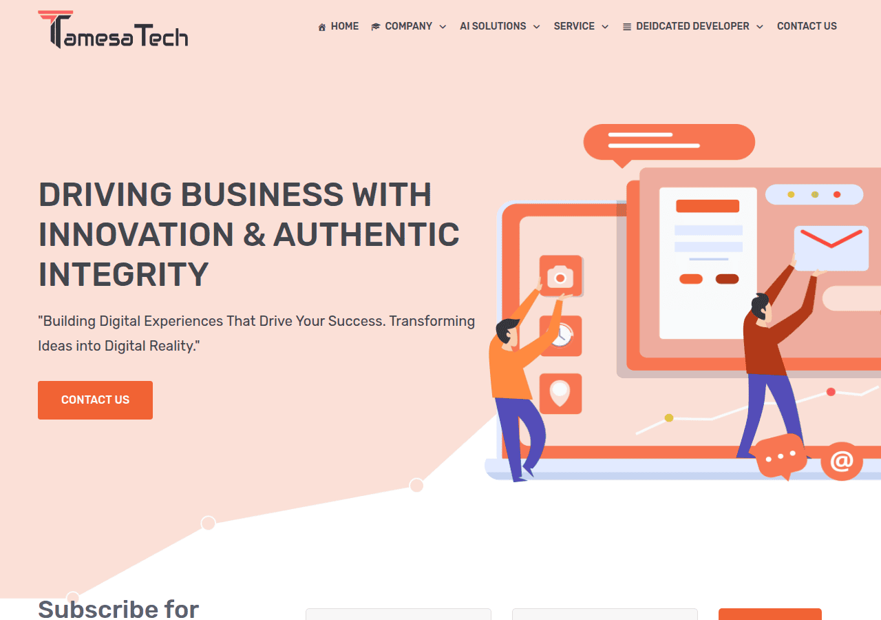 Screenshot of tamesatech.com
