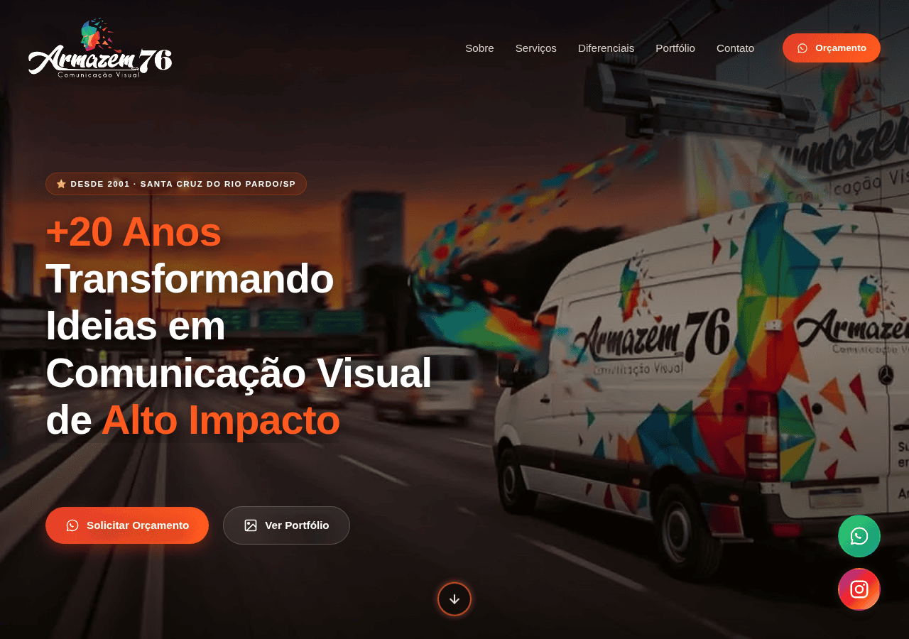 Screenshot of armazem76.com.br