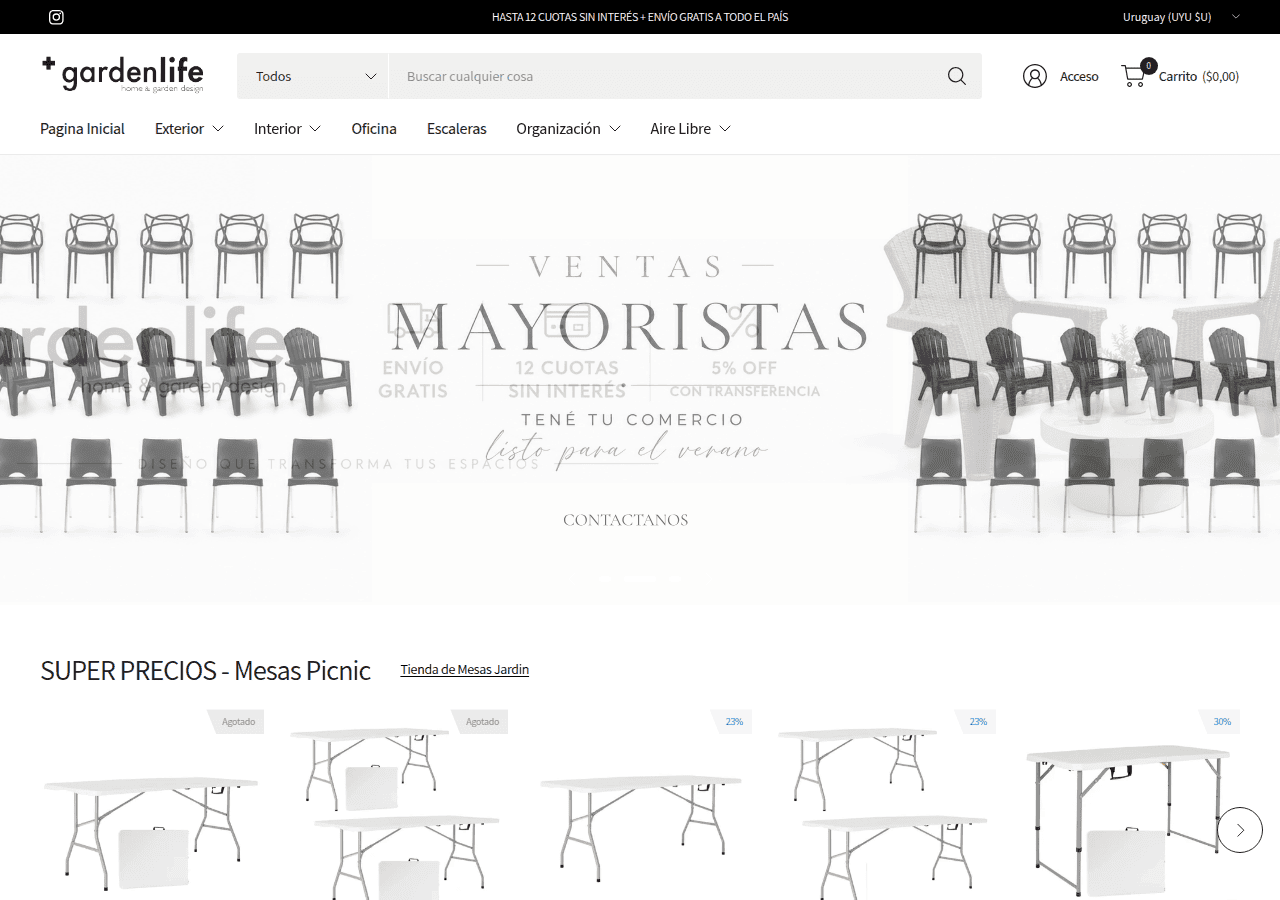 Screenshot of gardenlife.com.uy