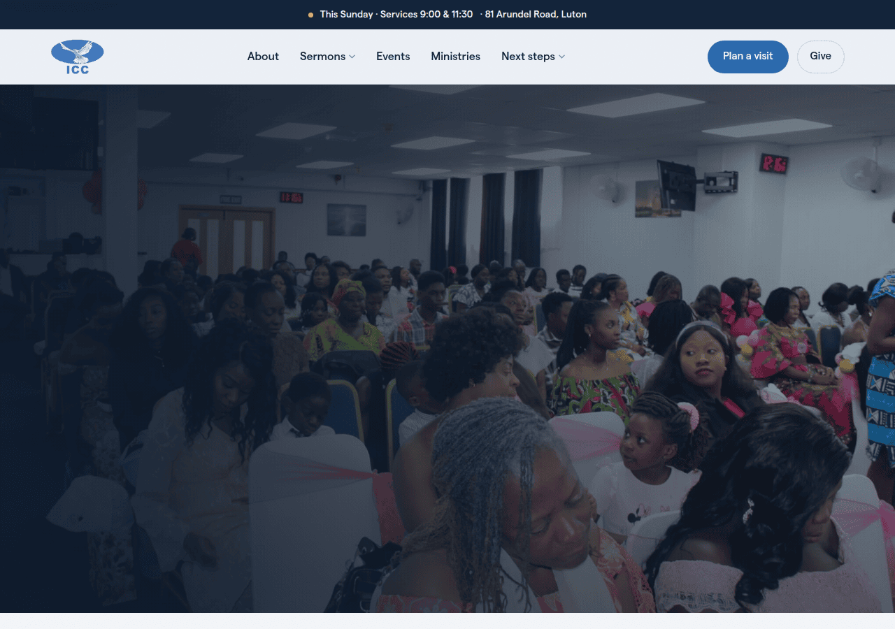 Screenshot of iccluton.org.uk