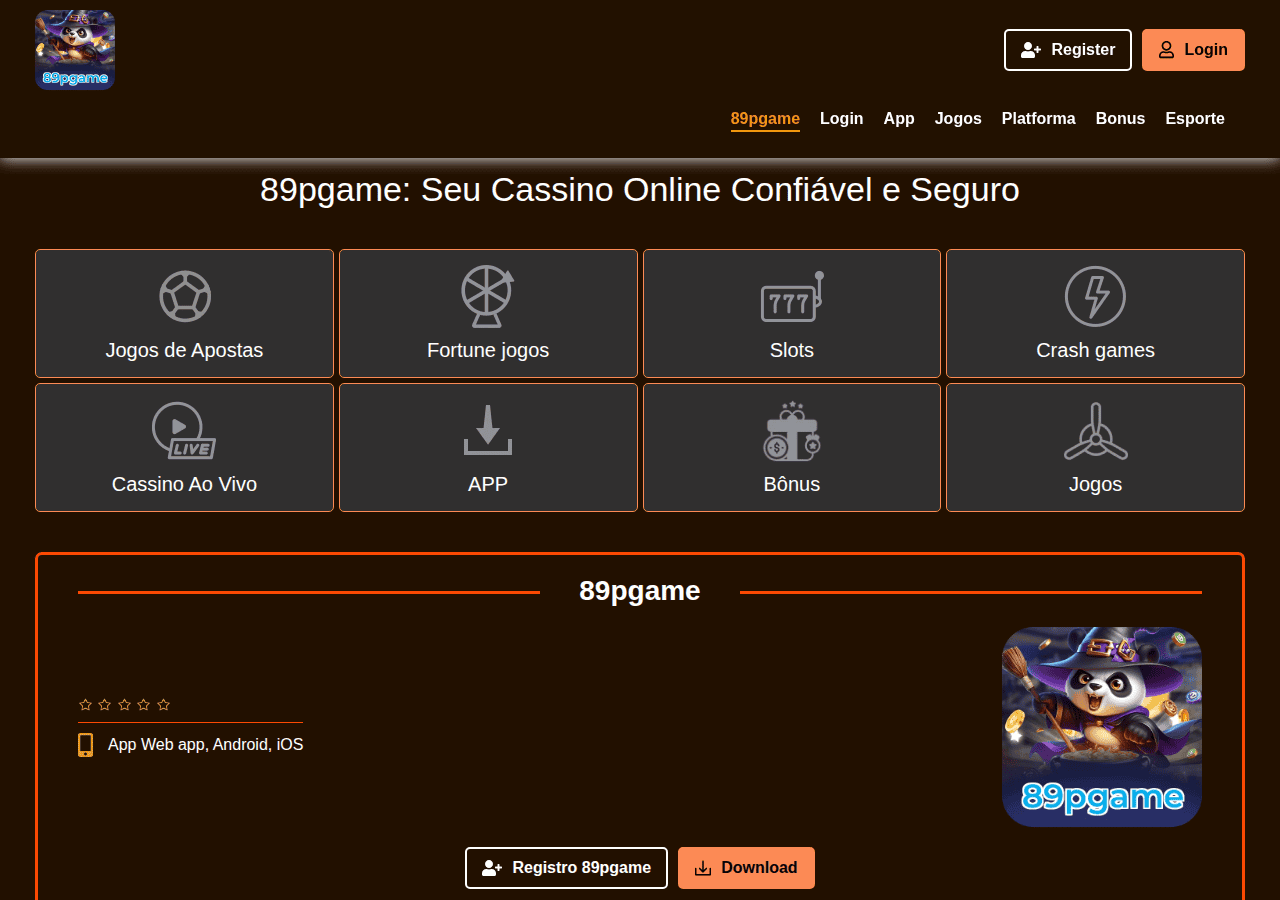 Screenshot of 89pgameb.com