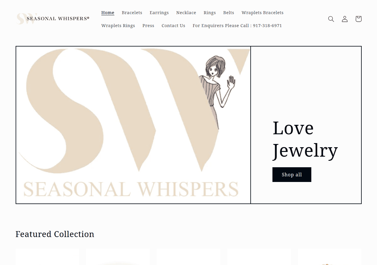Screenshot of seasonalwhispers.com